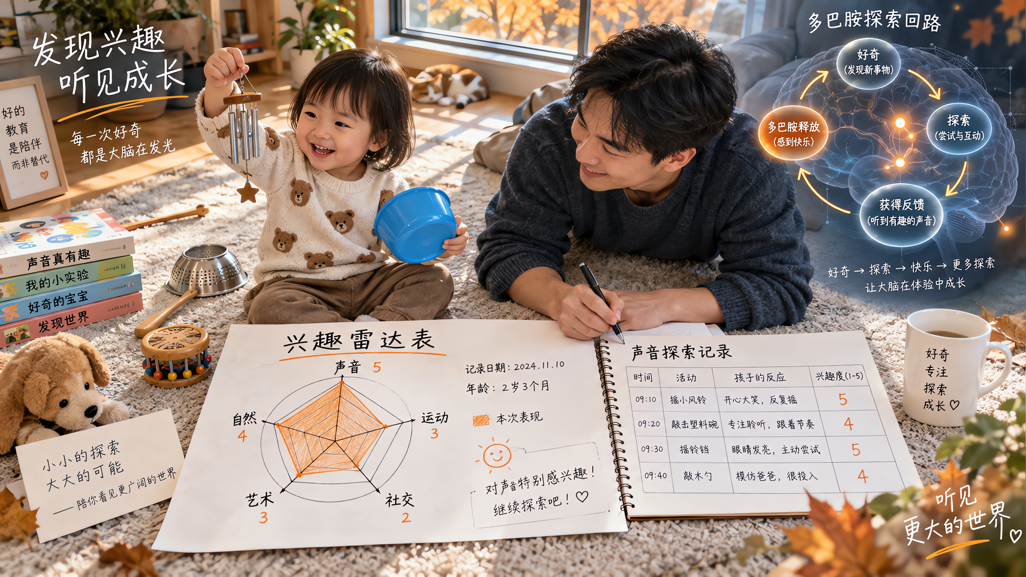 1-3岁才艺三分钟热度？先停掉考级，做这张兴趣雷达表