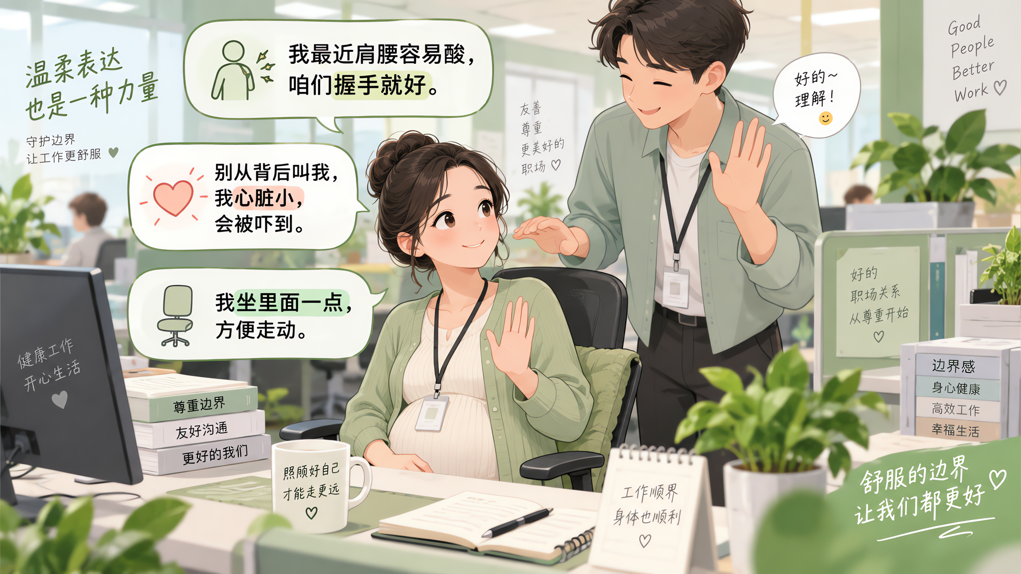 孕早期返岗不想公开：3句软钉子挡住拍肩搂腰