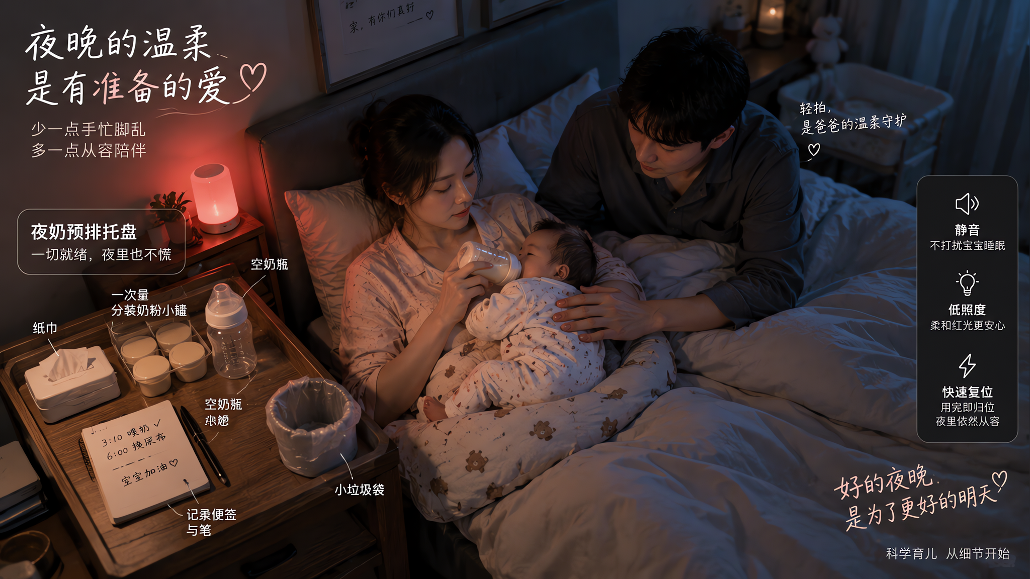 复工后夜奶别硬扛：一套“最小唤醒”夫妻交接法