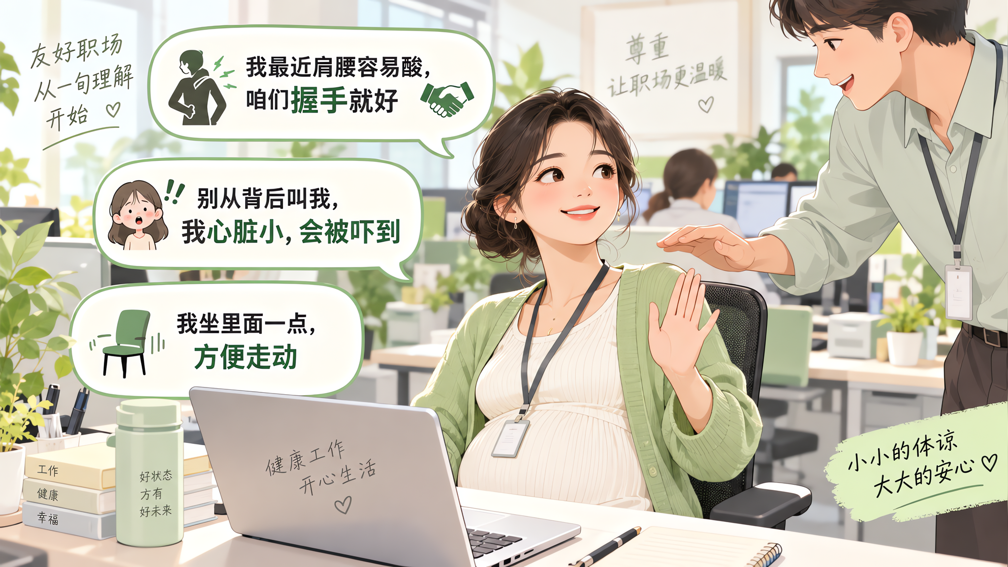 孕早期不想公开：办公室触碰怎么温柔拒绝？