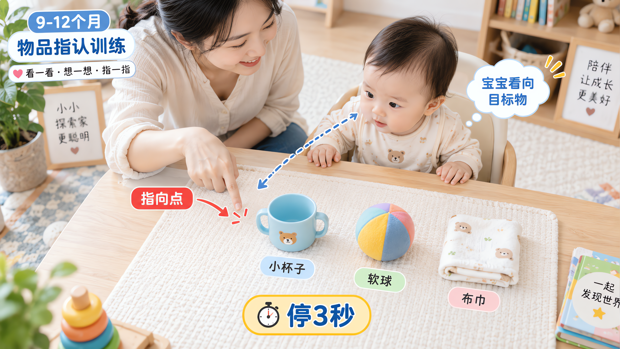宝宝只盯手不看物？9-12月指向理解这样练