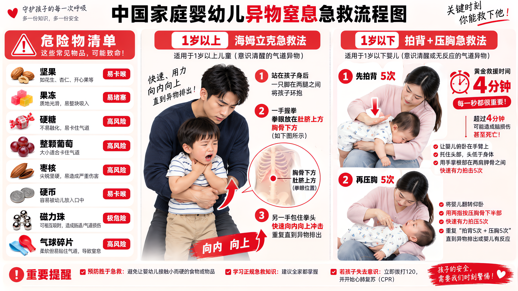 1-3岁异物窒息最怕这点：安静不是好了，是堵住了