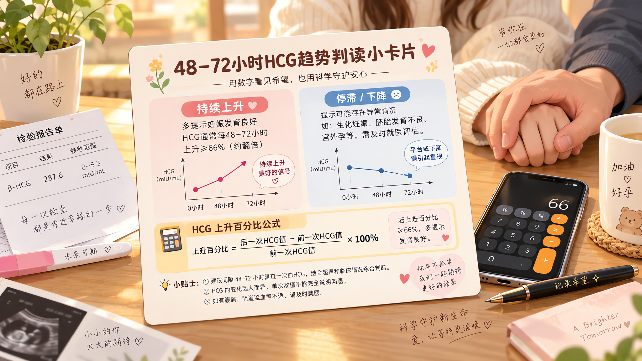 HCG没翻倍就胎停？看懂48–72小时趋势再判断