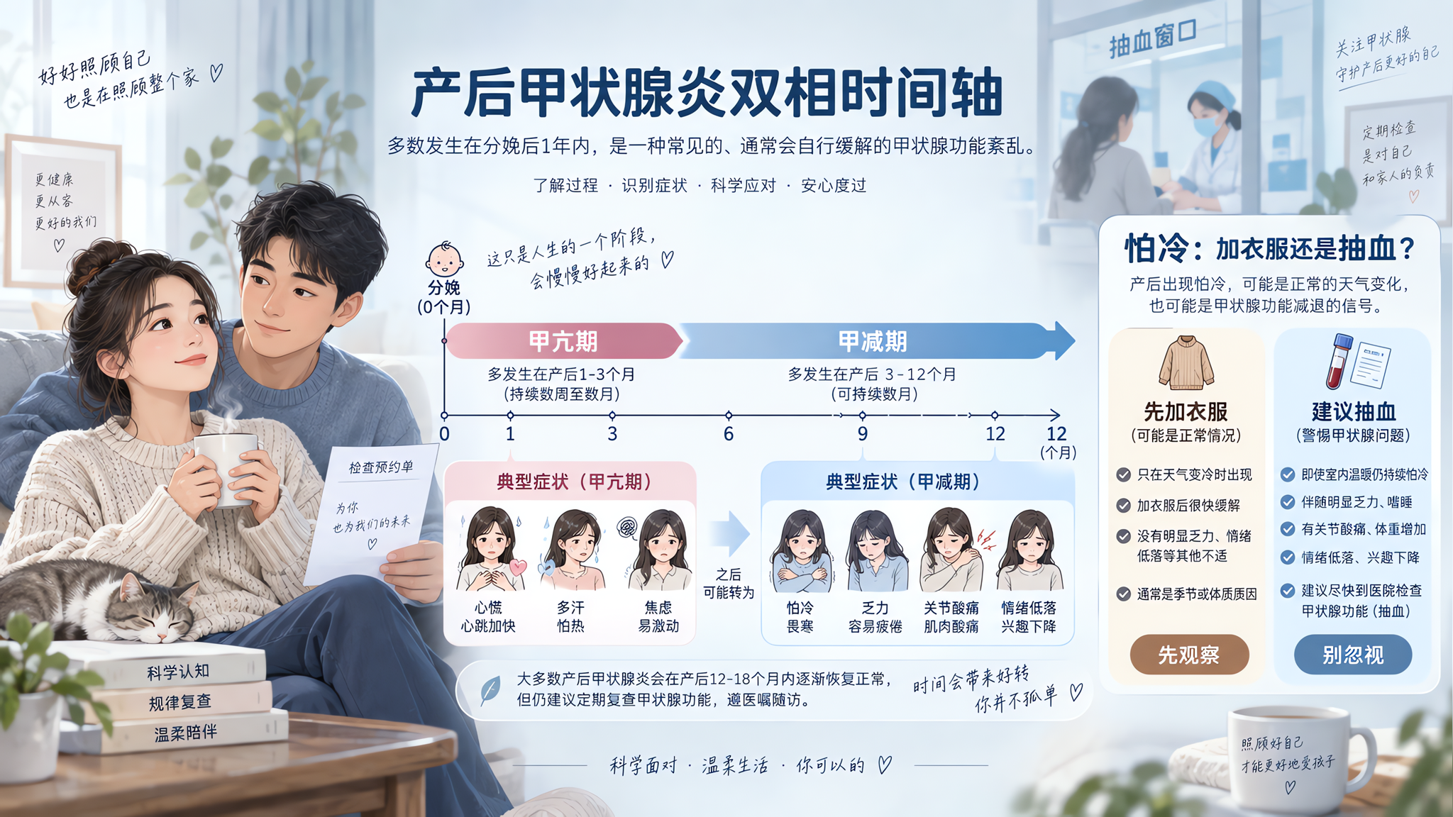 产后怕冷浑身酸痛 先查甲状腺别怪月子