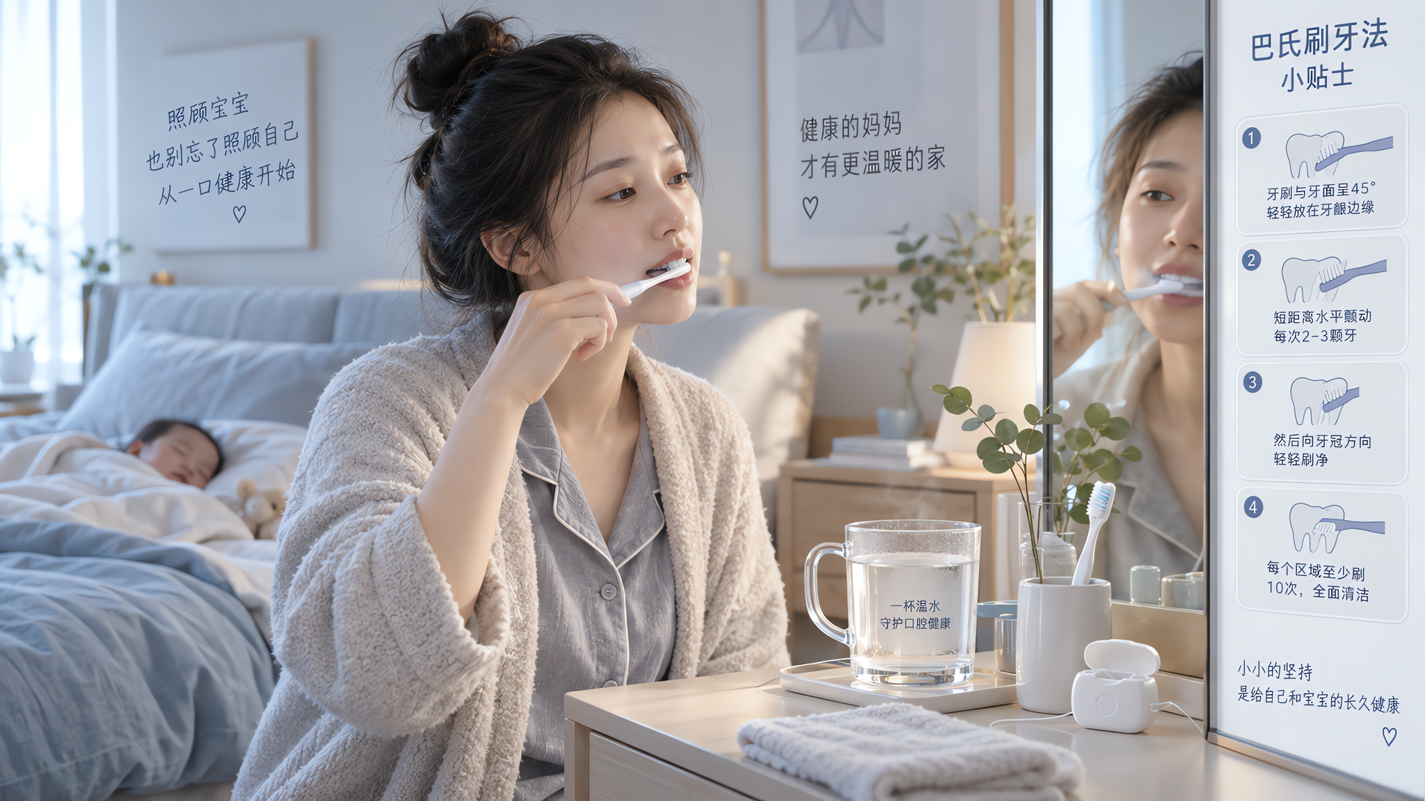 产后刷牙一出血就停？真正该改的是这套清洁顺序