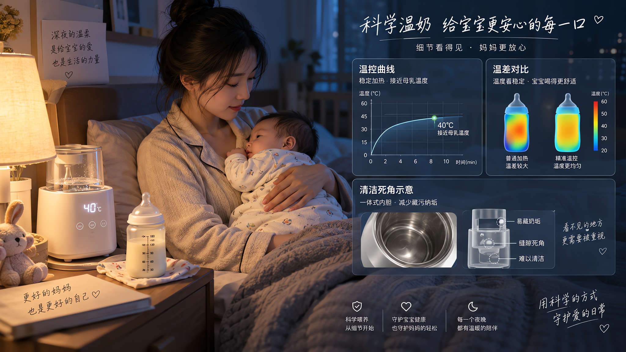 夜奶别靠手感试温：温奶器6个硬指标一次看懂