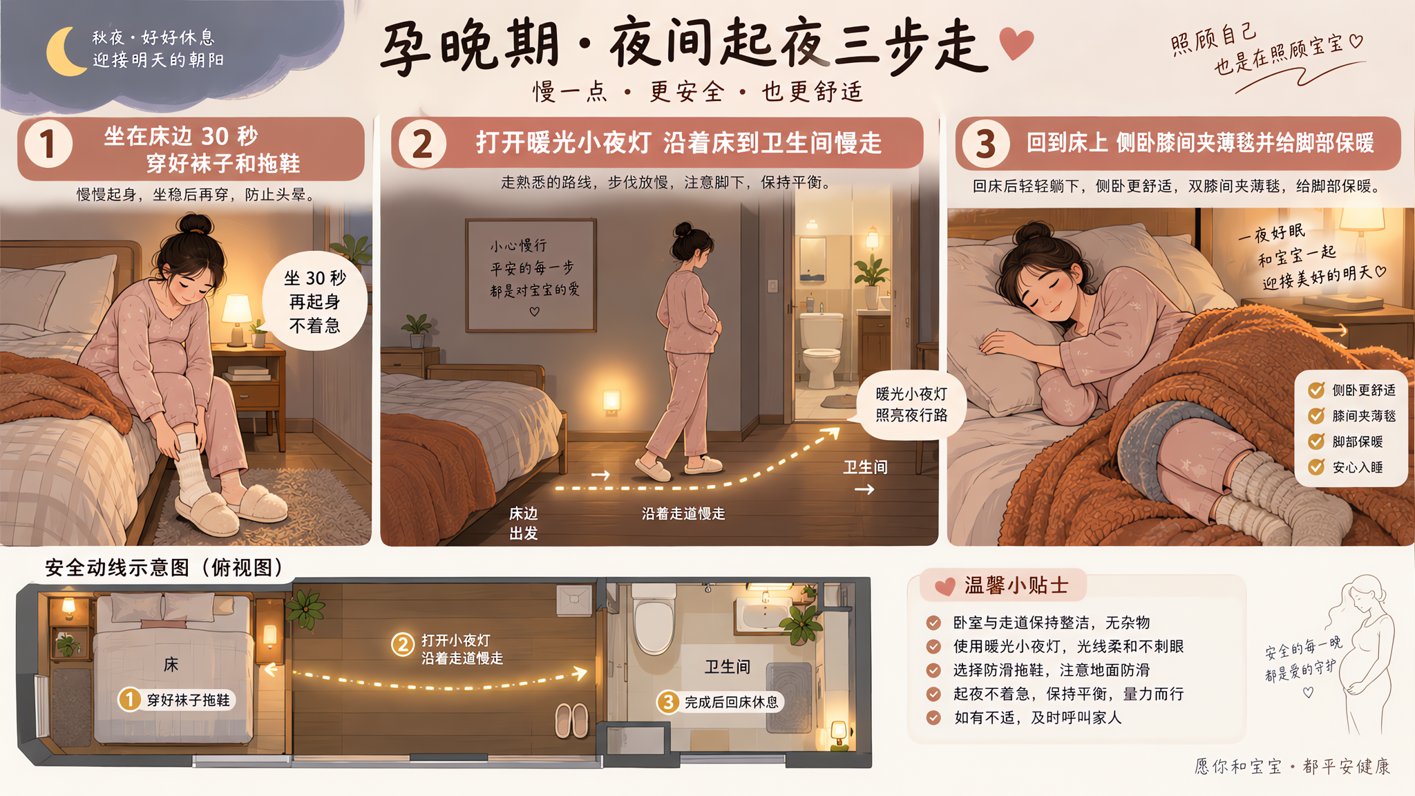 秋分后孕妈起夜睡不回去？一套复睡流程更快再睡着