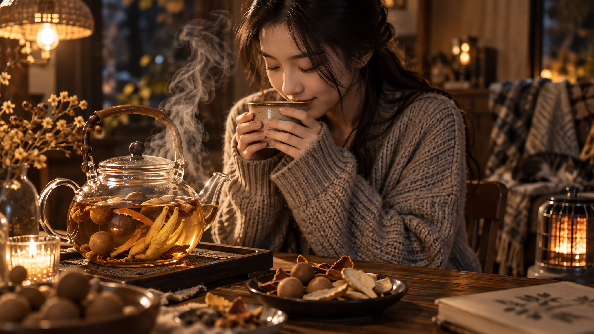 不喝酒也能“微醺”：桂圆陈皮佛手一杯有厚度的暖