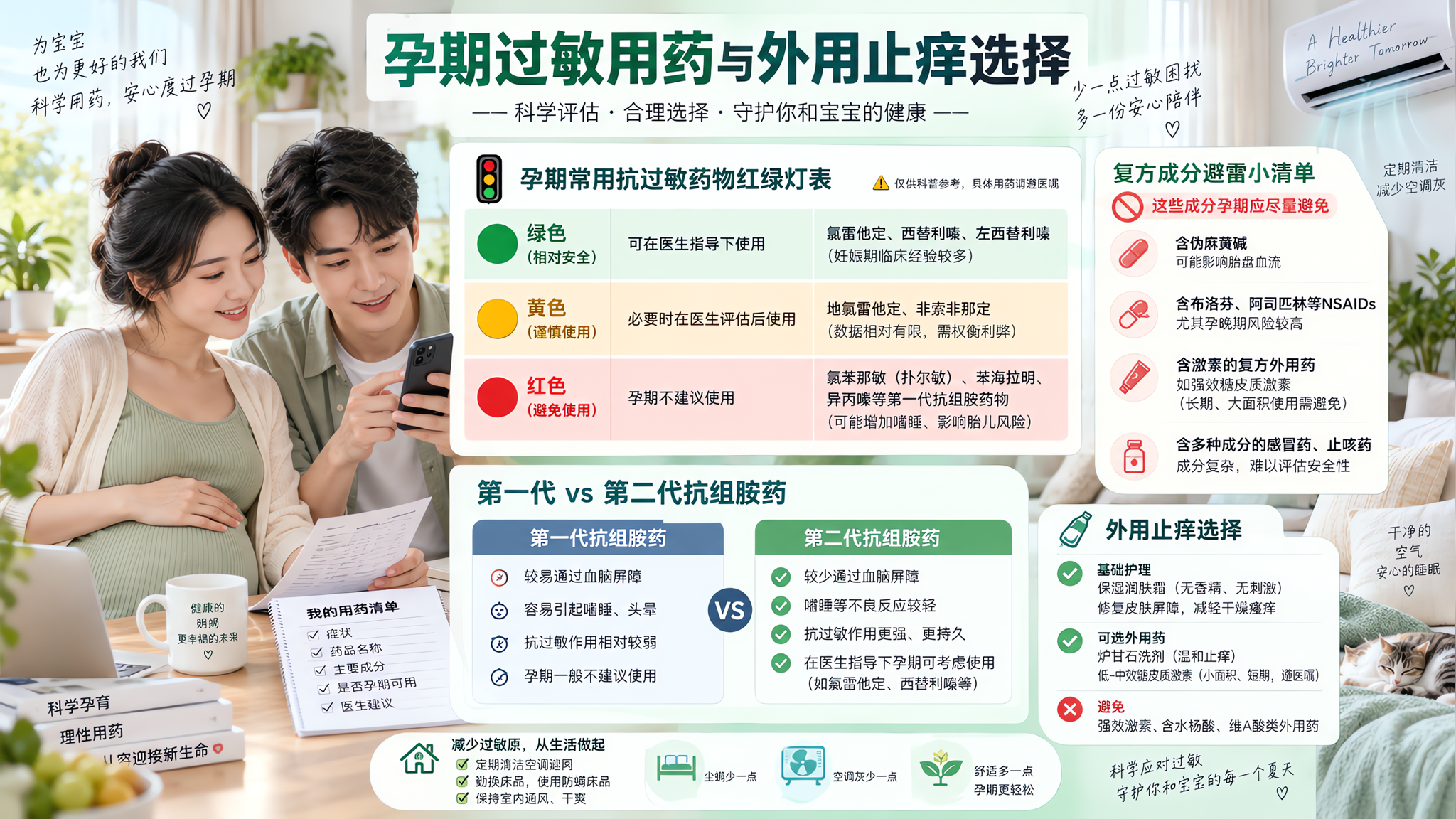 孕期过敏别硬扛：抗组胺药怎么选才更稳