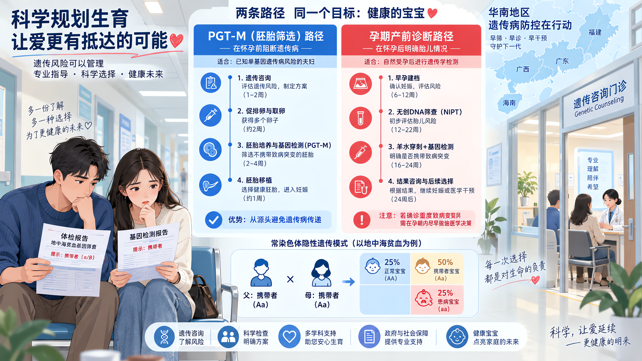 夫妻同型地贫携带：别硬赌，按这条阻断路线走
