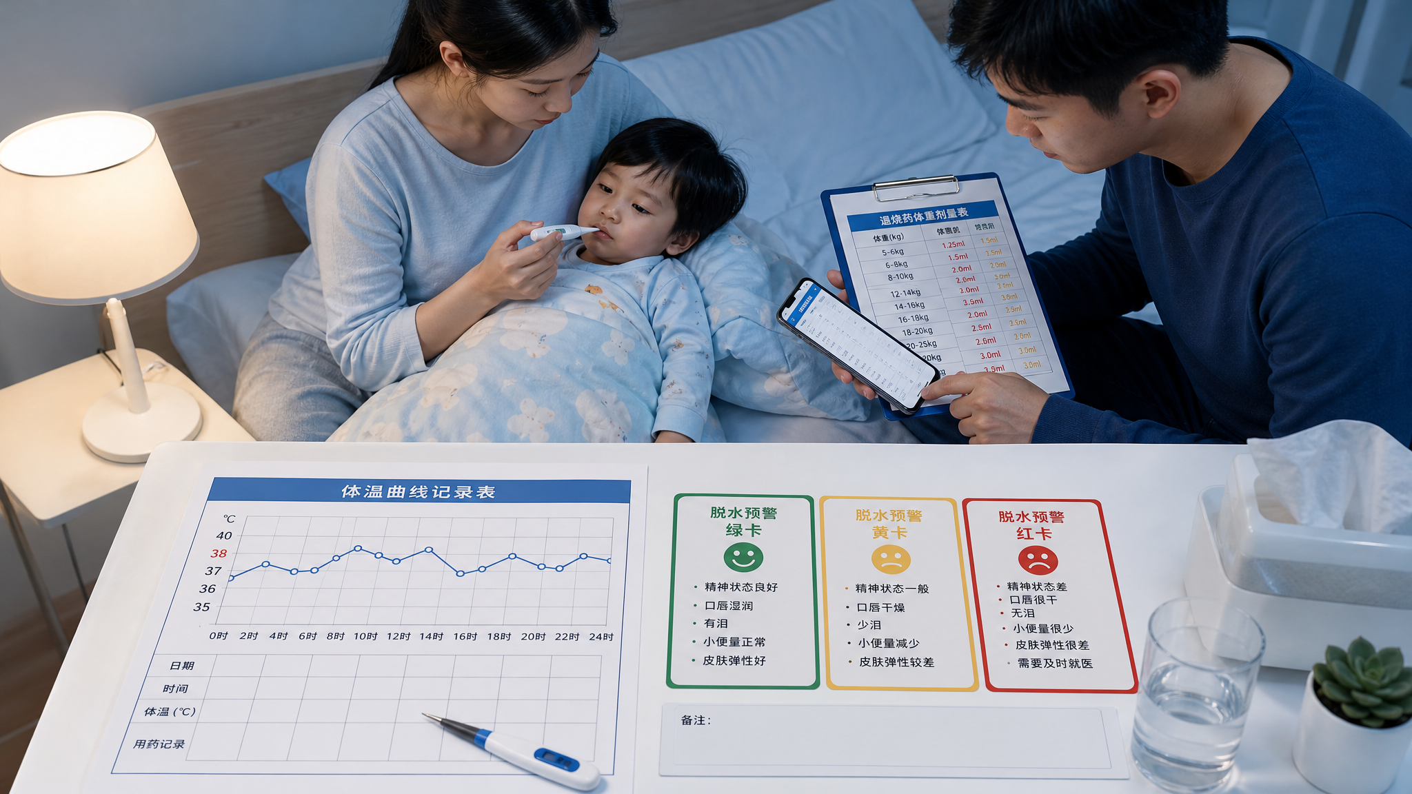 1-3岁娃发烧别捂汗：看3个指标，剂量按体重算