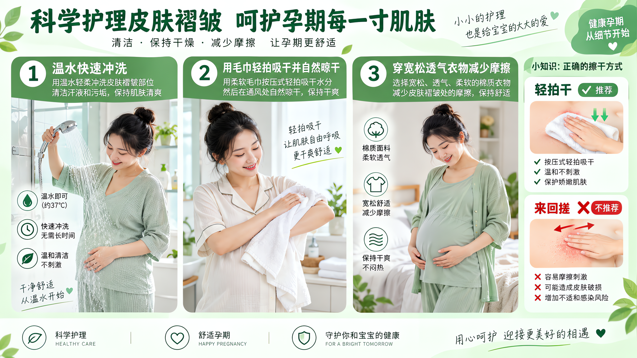 孕期褶皱处又潮又痒还刺痛？3步处理+就医信号