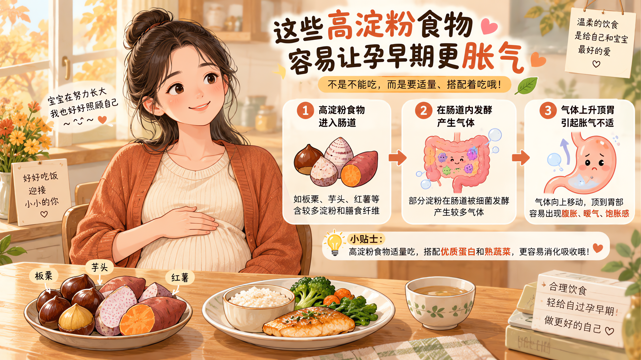 孕早期吃板栗就顶胃胀气？多半是吃法不对