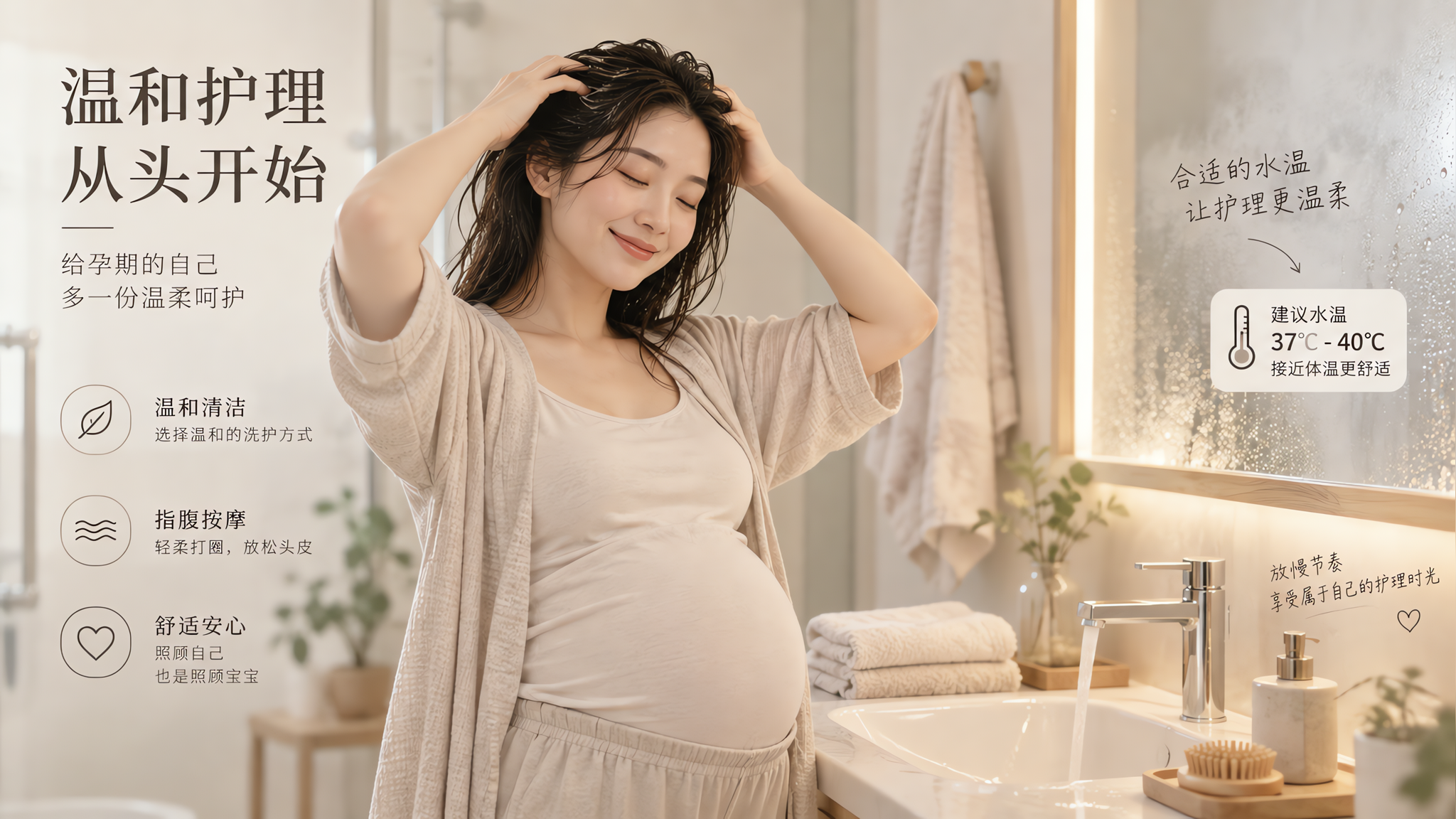 孕期头皮越洗越痒？先把水温定在38℃
