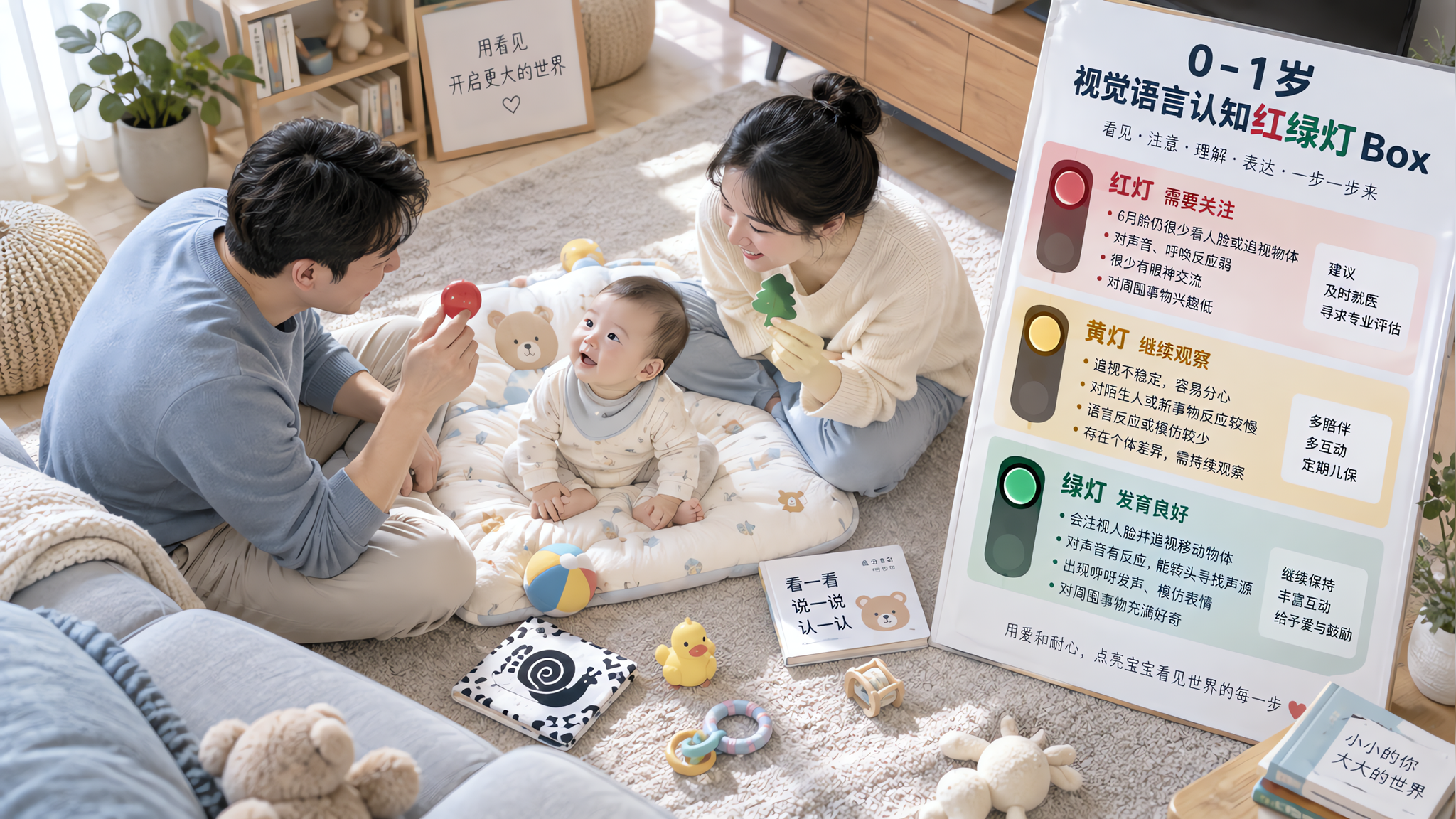 0-1岁语言认知别被早教吓：一张红绿灯自查表
