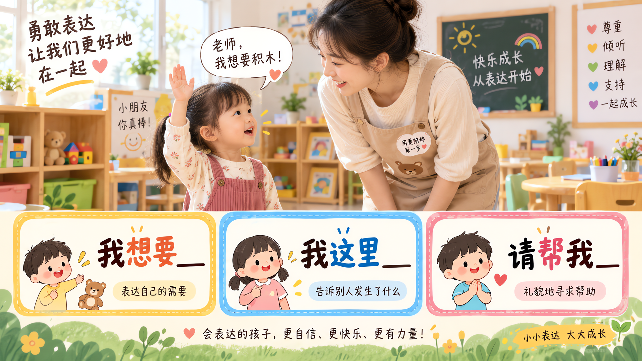 入园总被说爱哭？先把这3句“在园表达”练熟