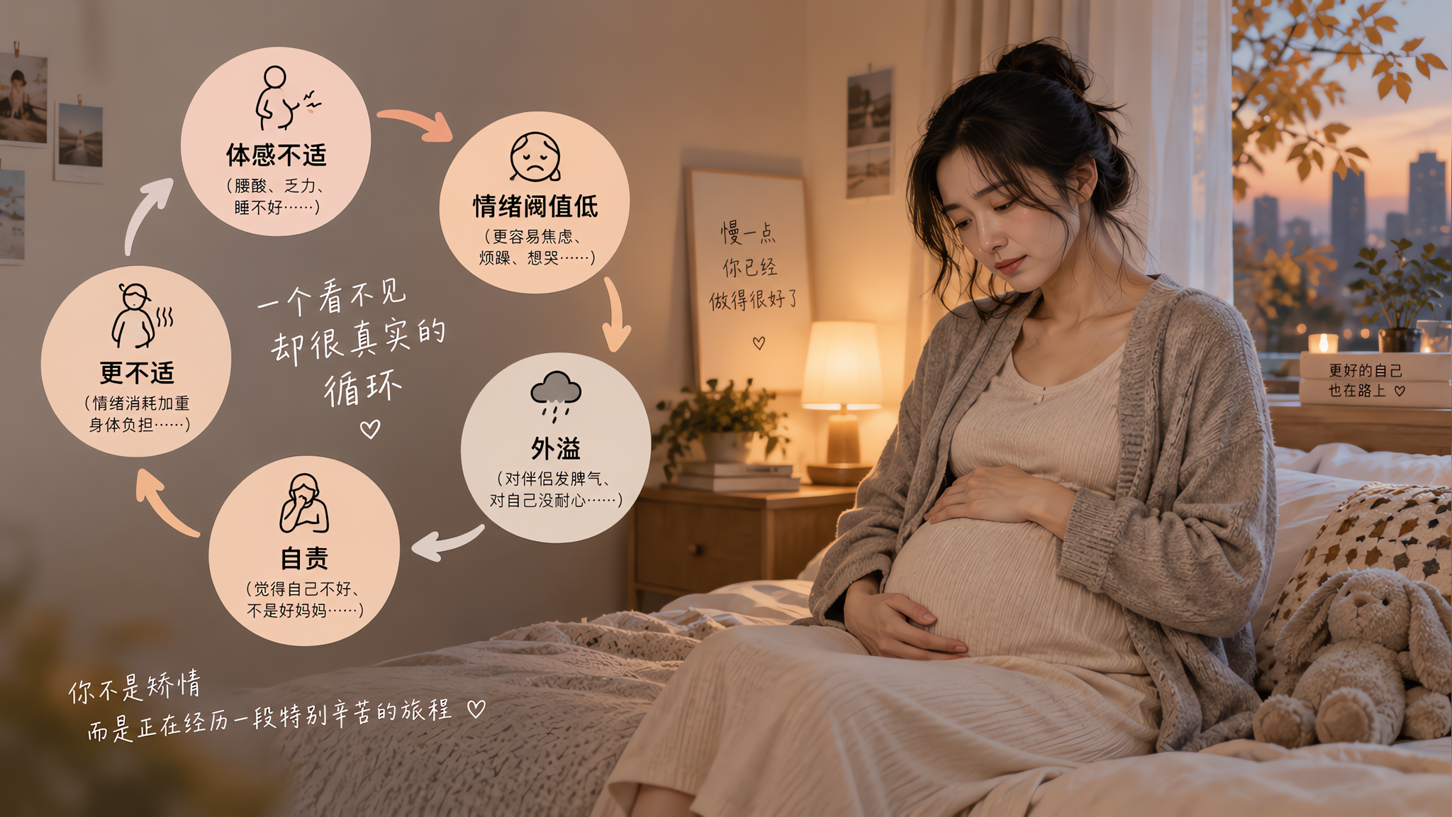 孕晚期一烦就炸还自责？多半是体感过载
