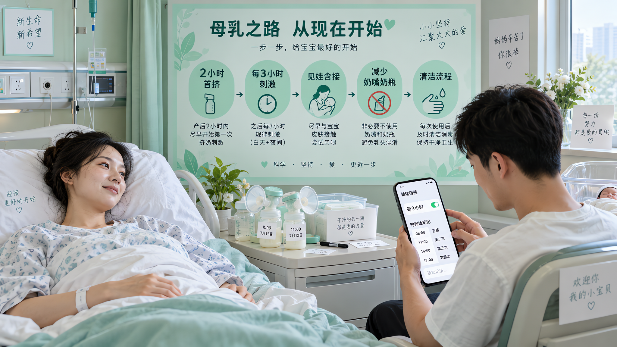 剖宫产见不到娃？照这条时间轴把母乳稳住