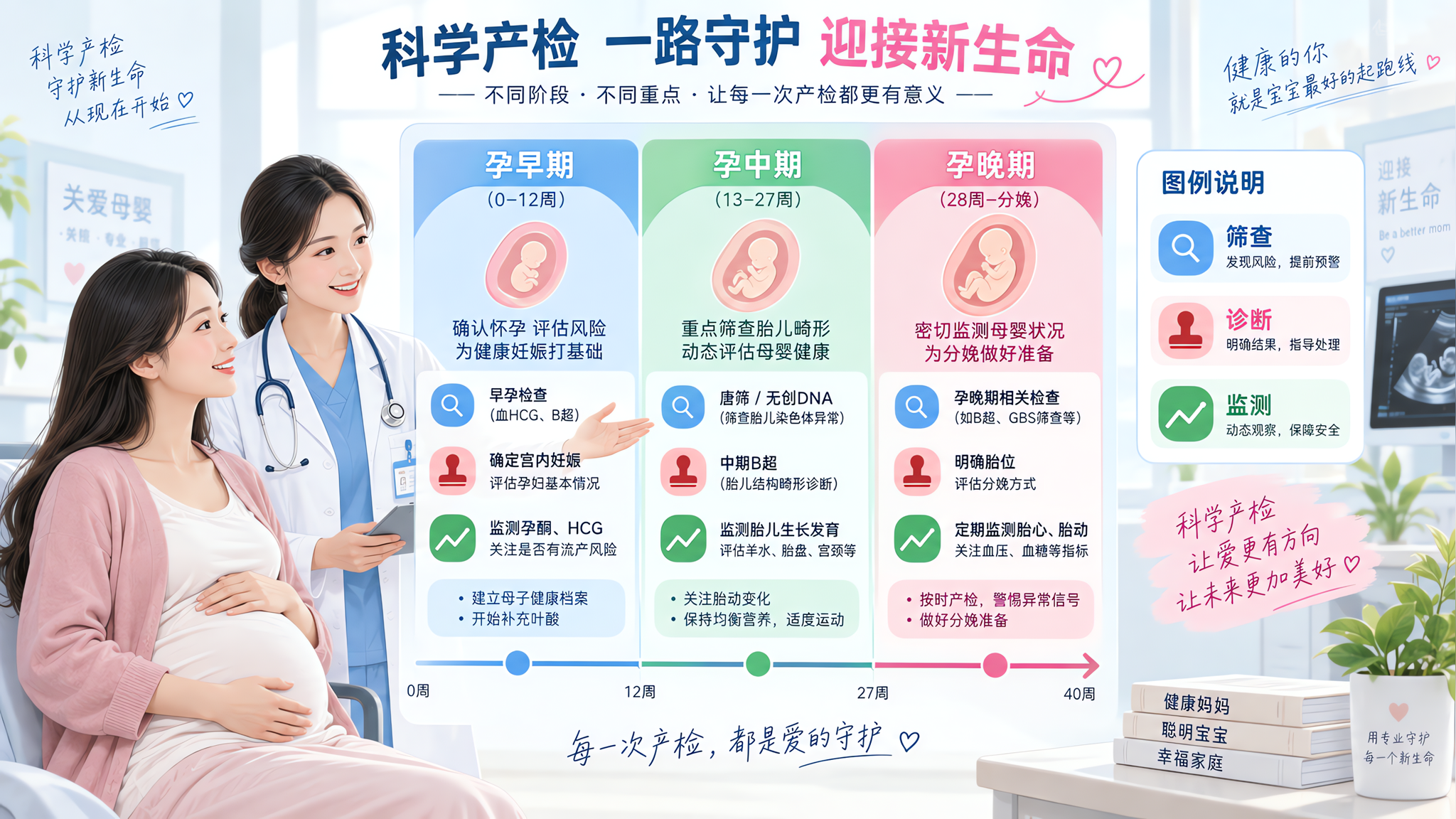 产检时间表别硬背：分清筛查诊断监测就不慌