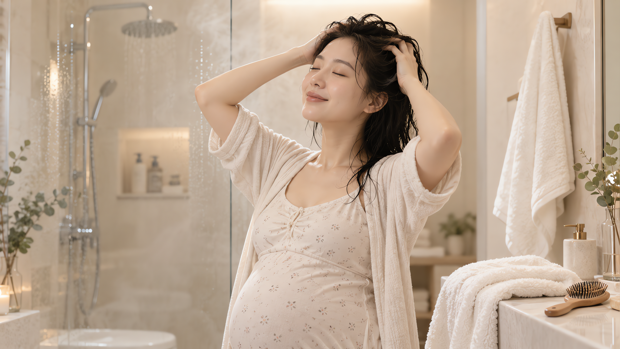 秋燥一来头皮紧绷发痒？孕期用38℃洗头更稳