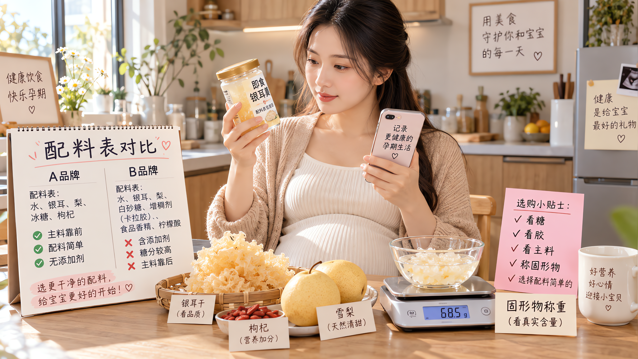 孕妈买即食银耳羹：先用配料表筛掉4种隐形雷
