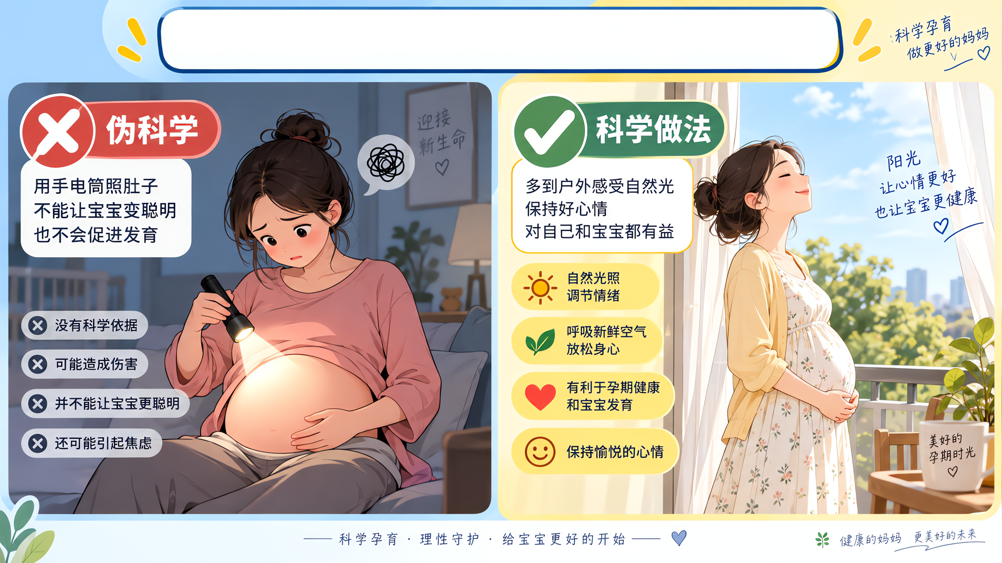 孕晚期别用手电筒照肚子：10分钟自然光更靠谱