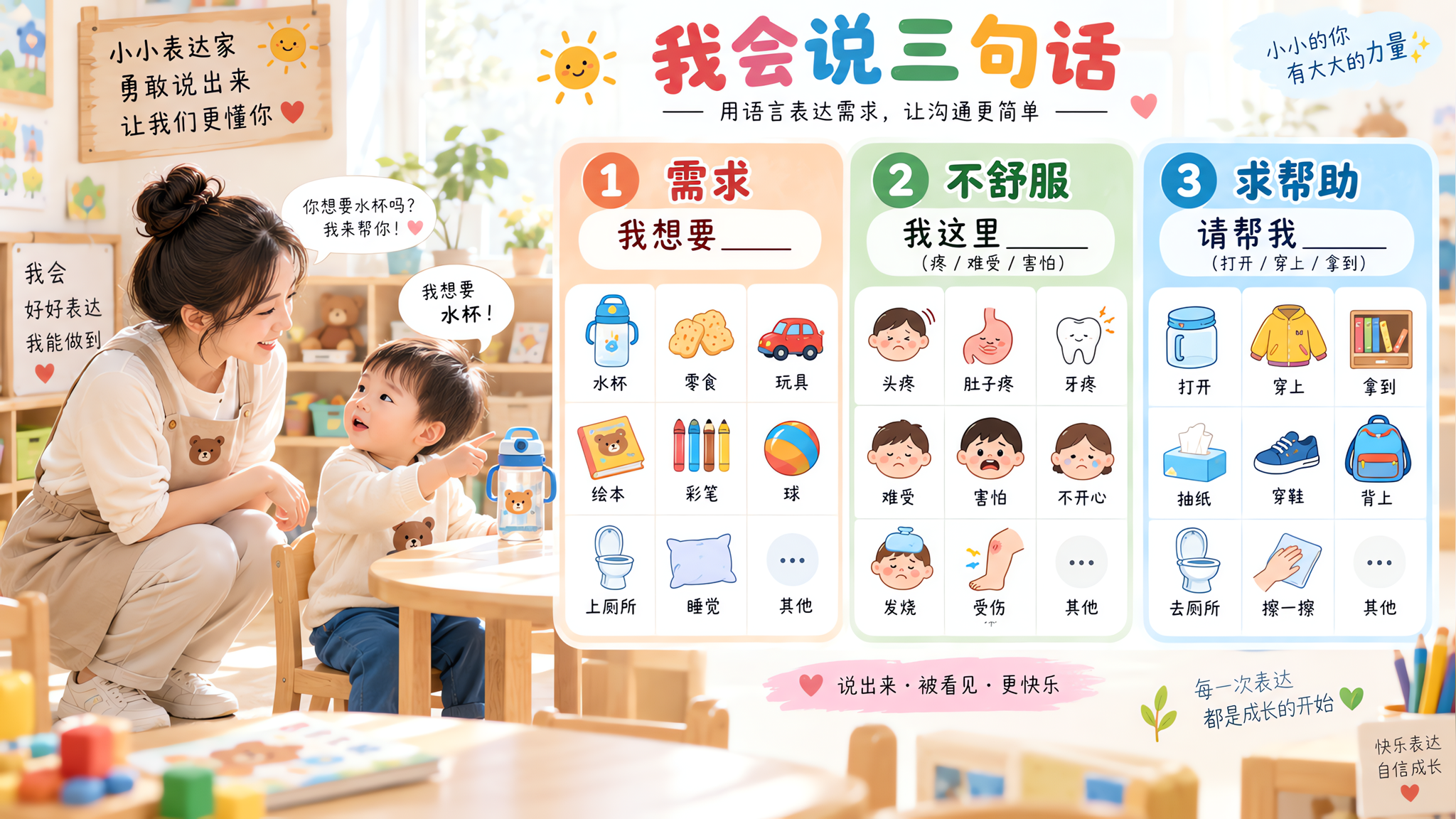入园后先别急着教社交：先练会这3句，少哭闹更好适应