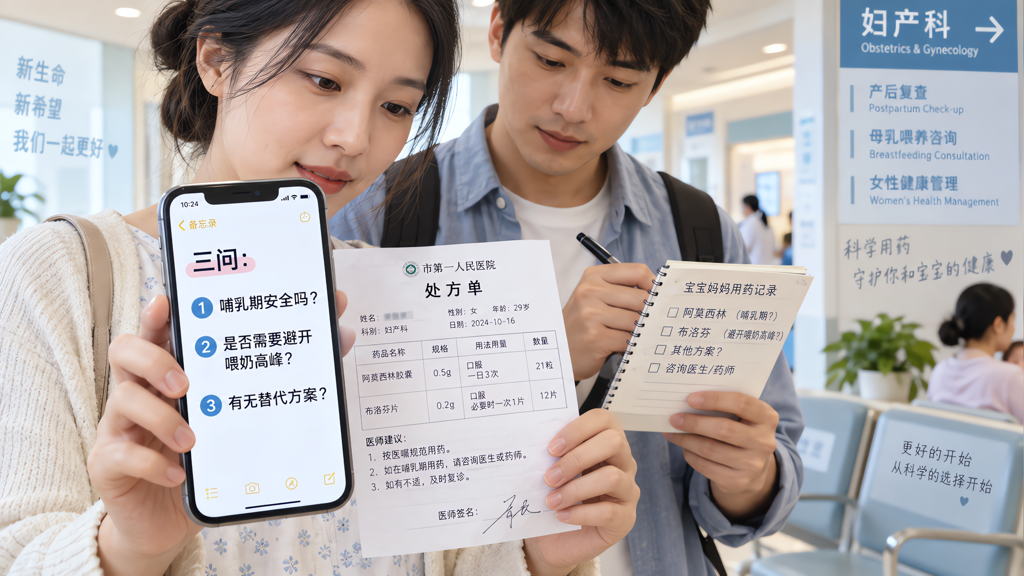 哺乳期吃药别硬扛：复查开药先问这三句