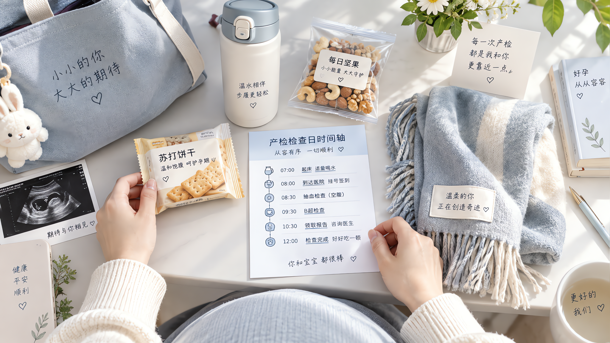 孕早期空腹抽血尿检不崩溃：自救包+时间轴