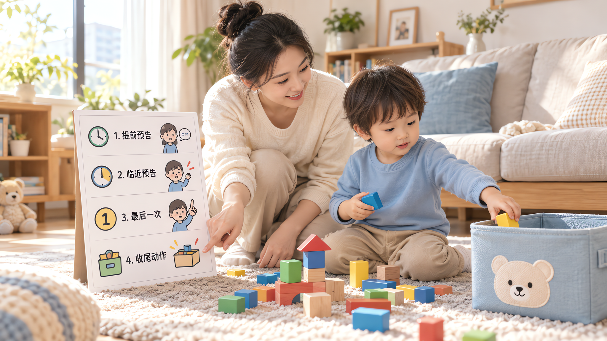 孩子被打断就崩溃？开学前练会3句预告就够了