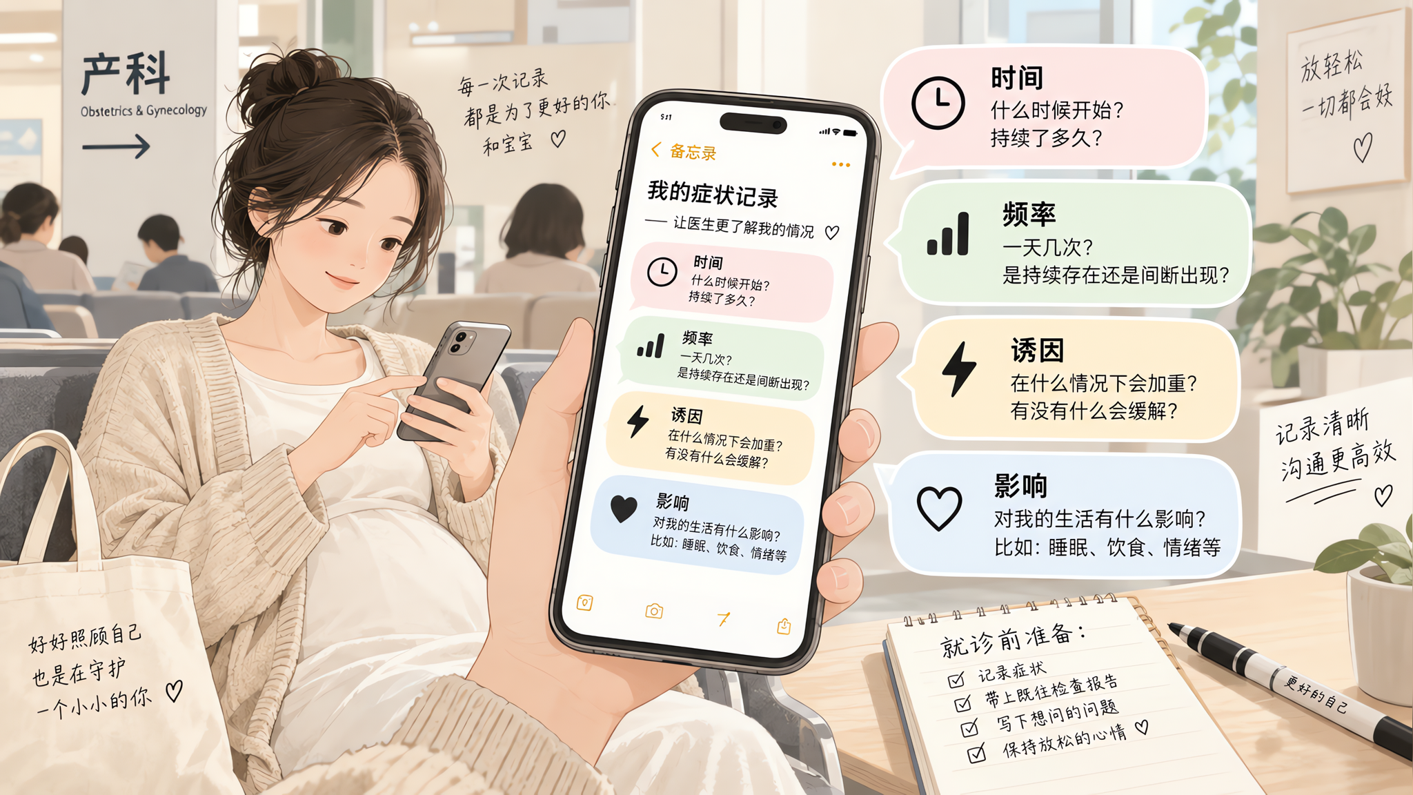 孕早期首诊不再词穷：症状四段式+提问模板
