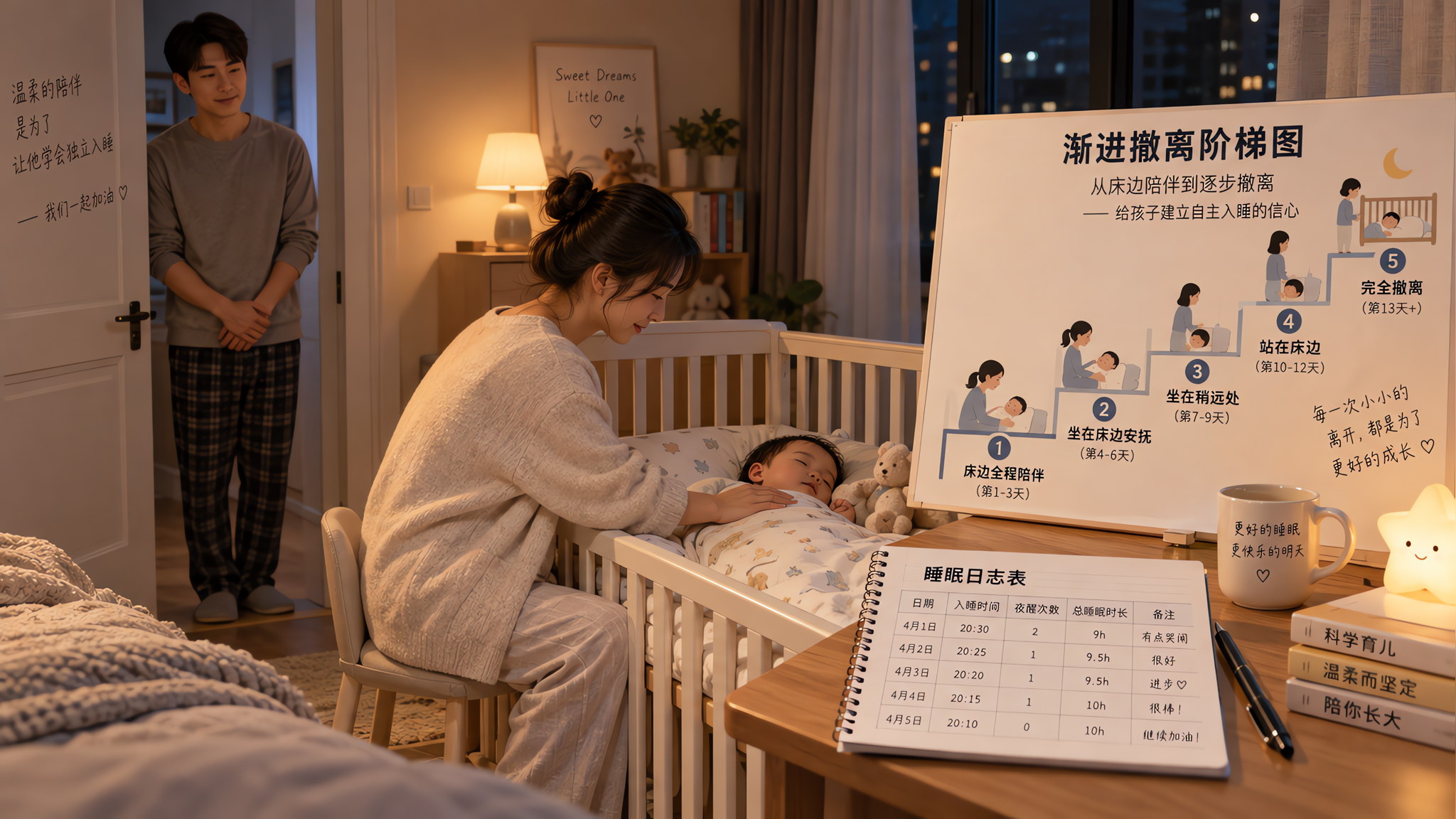 放下就哭只能抱睡？用渐进撤离摆脱入睡依赖