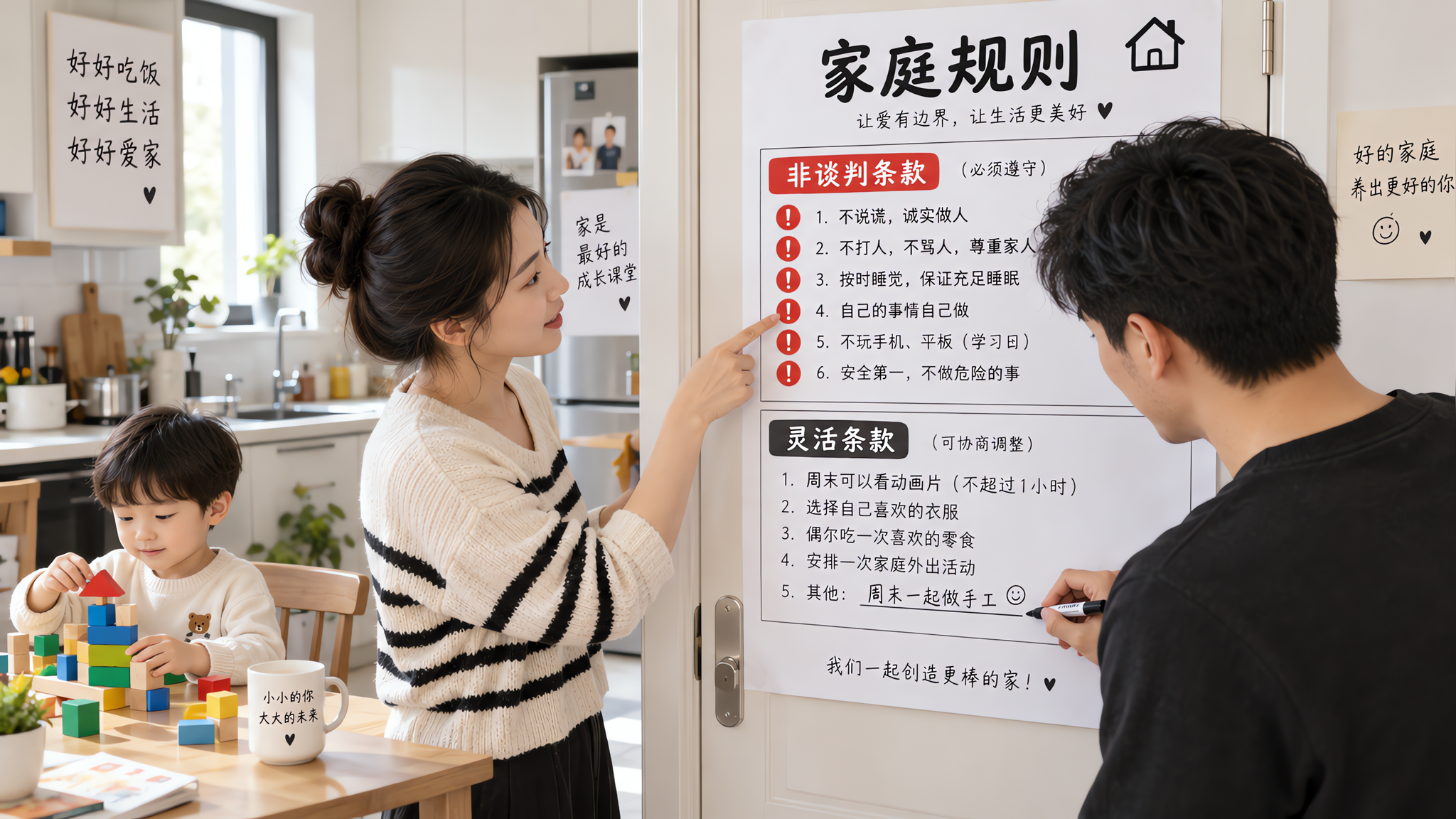 一页家规搞定代际带娃冲突：底线不谈判，细节可商量