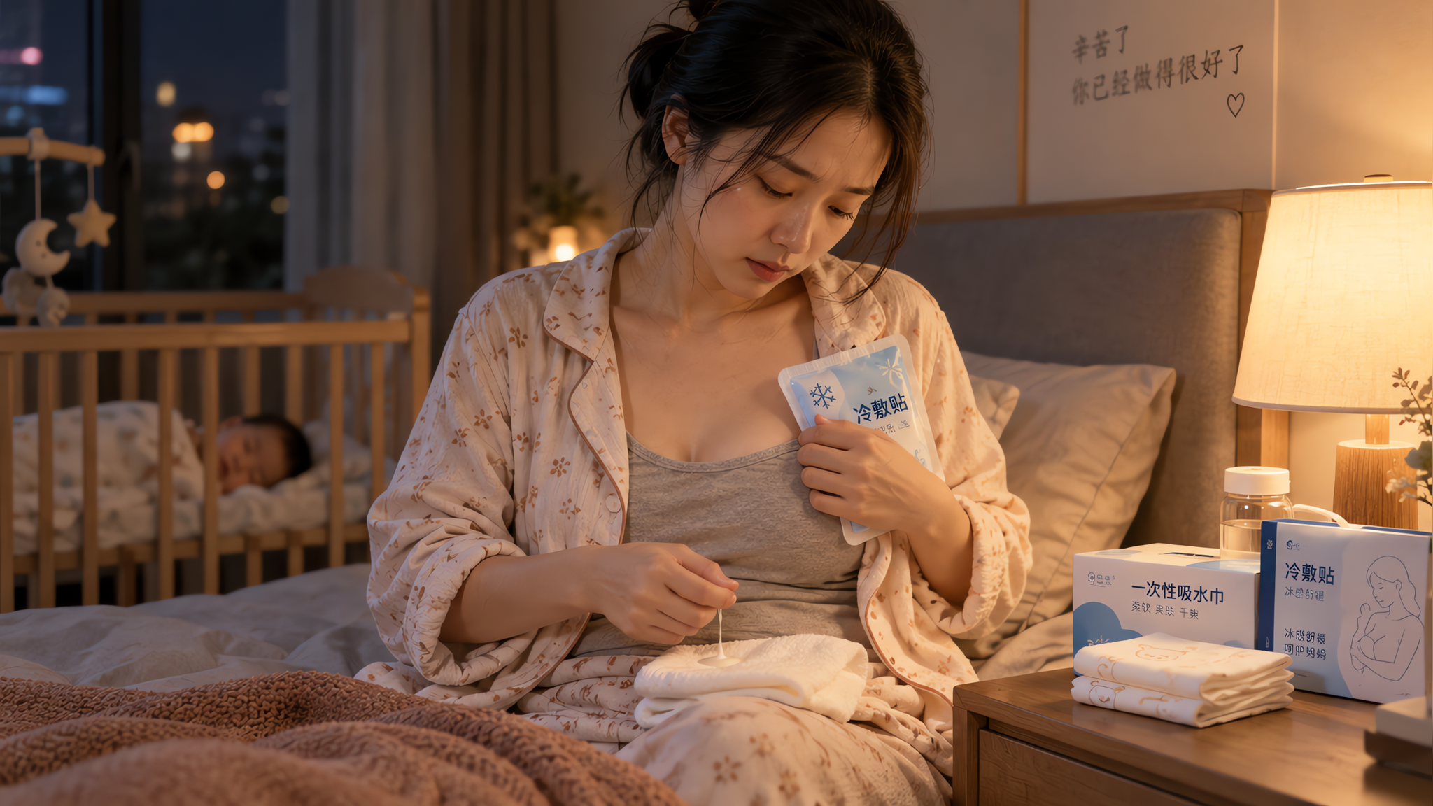 宝宝睡整觉你却胀醒？别硬憋：冷敷+手挤到舒服就停