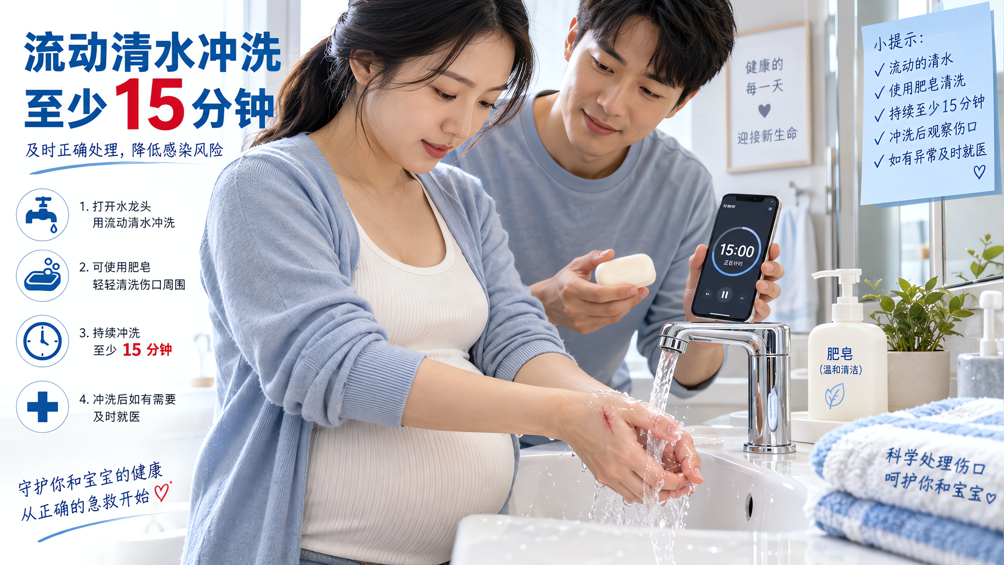 孕期被猫狗抓咬别纠结：先冲15分钟再去犬伤门诊