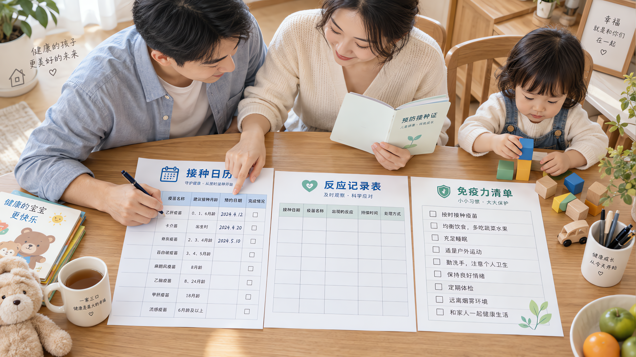 秋冬带娃别靠记性：一套“免疫日记”全家同步