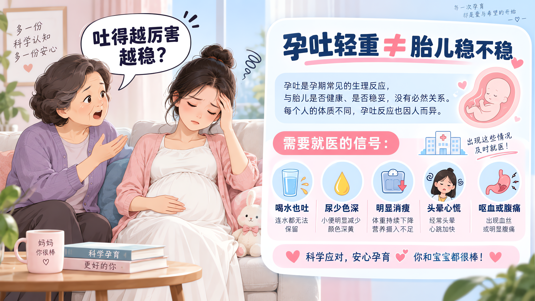 孕吐越厉害宝宝越稳？这句话别再信了