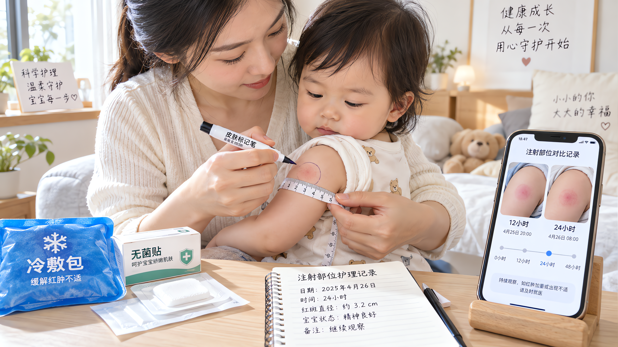 打完针红肿硬结怎么办？用直径记录判断要不要就医