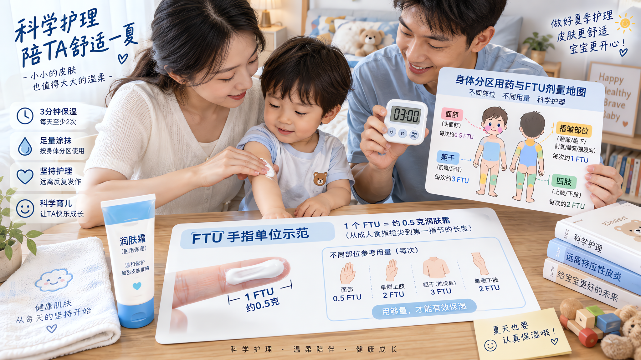 夏天湿疹越抹越反复？先把“3分钟保湿+激素阶梯撤减”做对