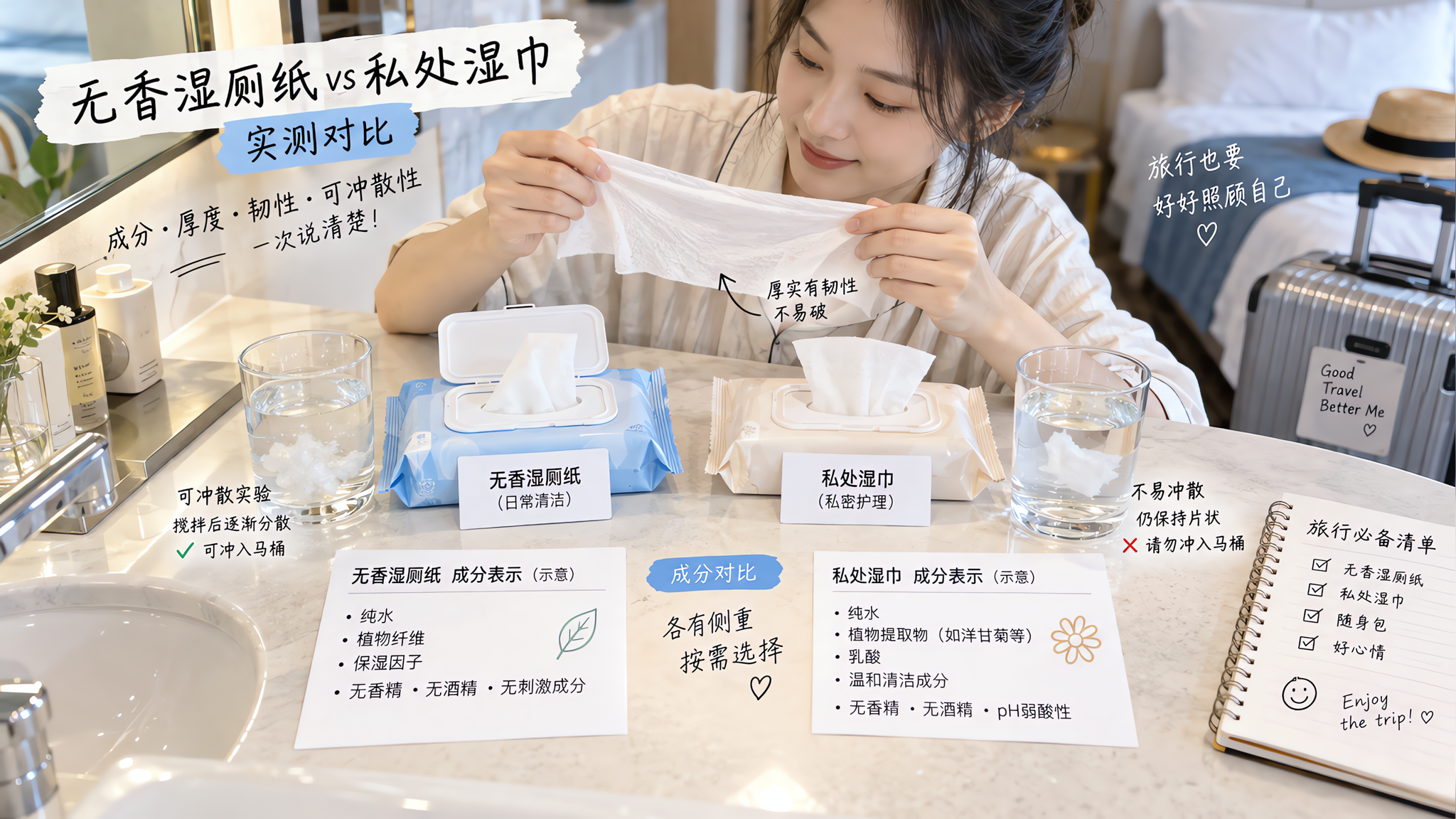 无香湿厕纸真不一定温和：防腐、pH、可冲散3步避雷