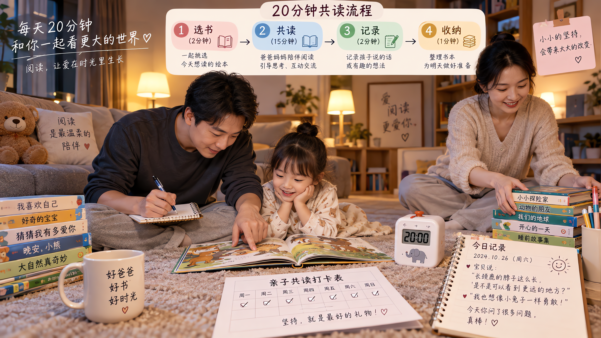 爸爸共读不用会讲：20分钟KPI让孩子更爱读