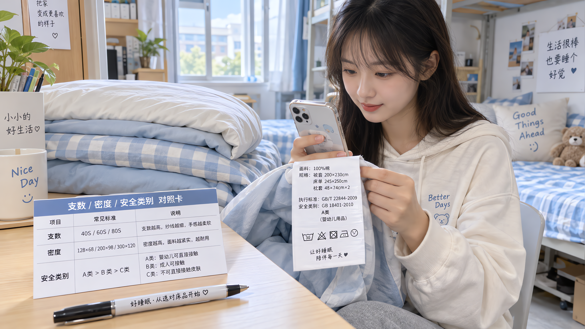 四件套别被“100支”忽悠：标签3行字就够了