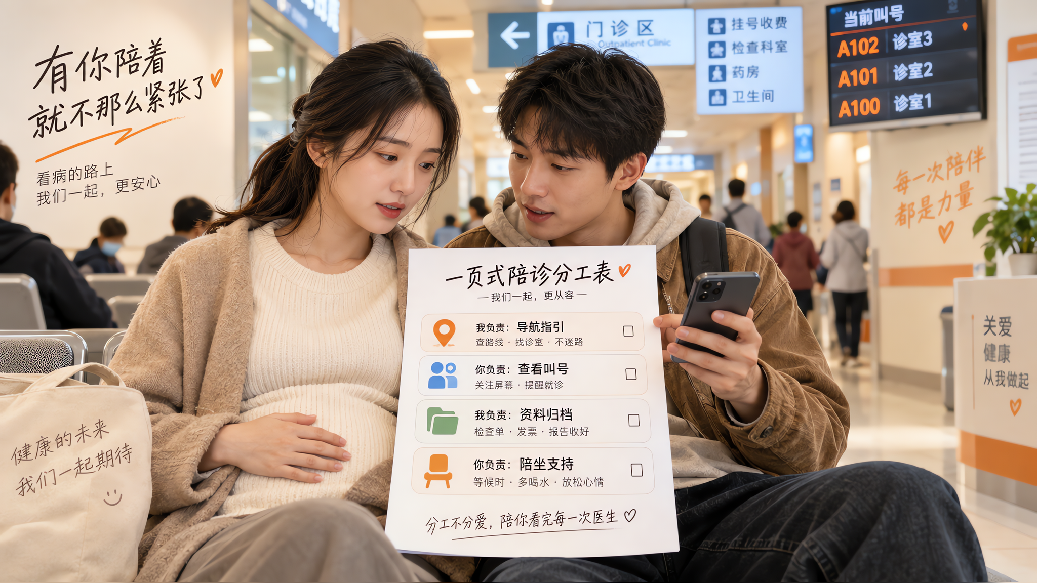 双杠后去医院别硬扛：一页陪诊分工表和安抚话术