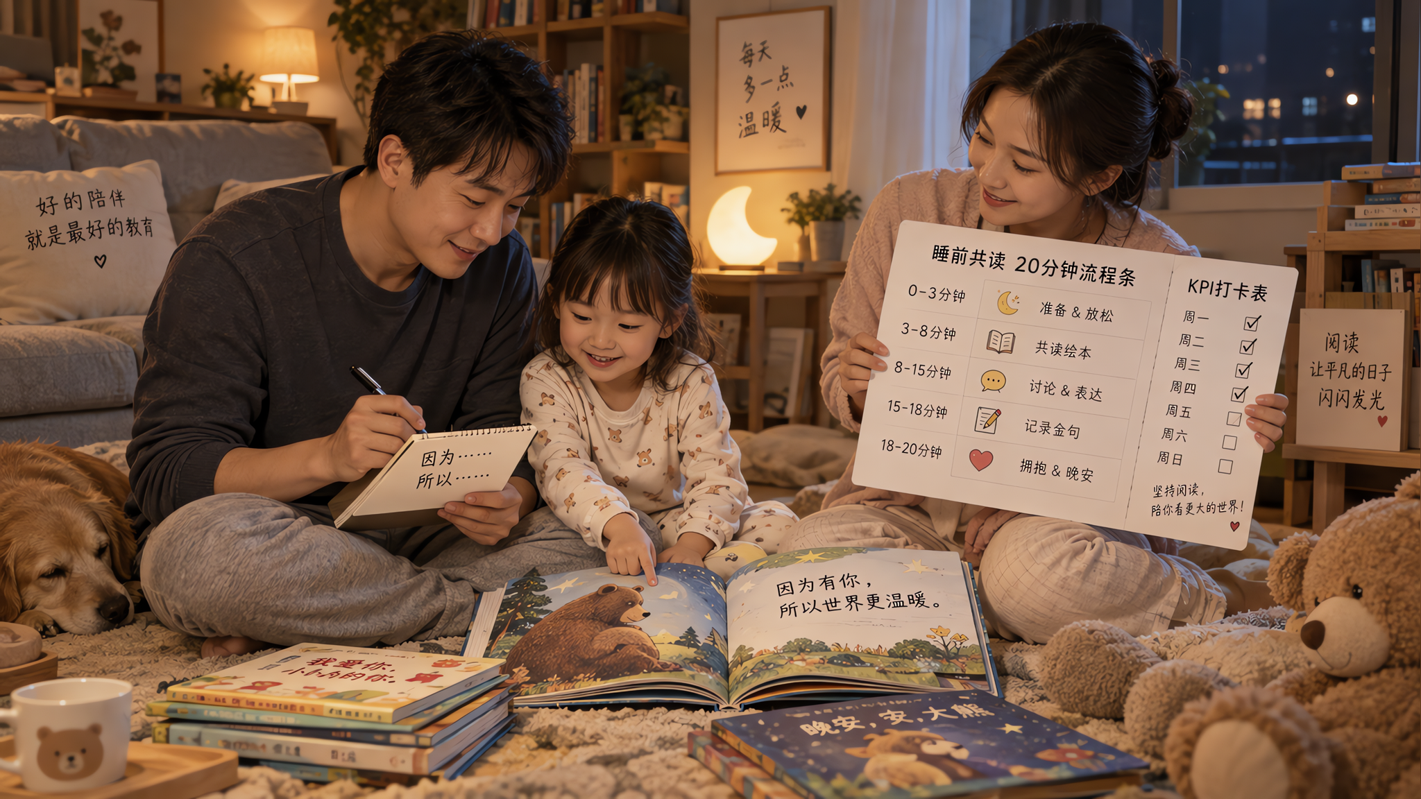 爸爸接手共读不靠天赋：20分钟三段式让孩子更爱讲