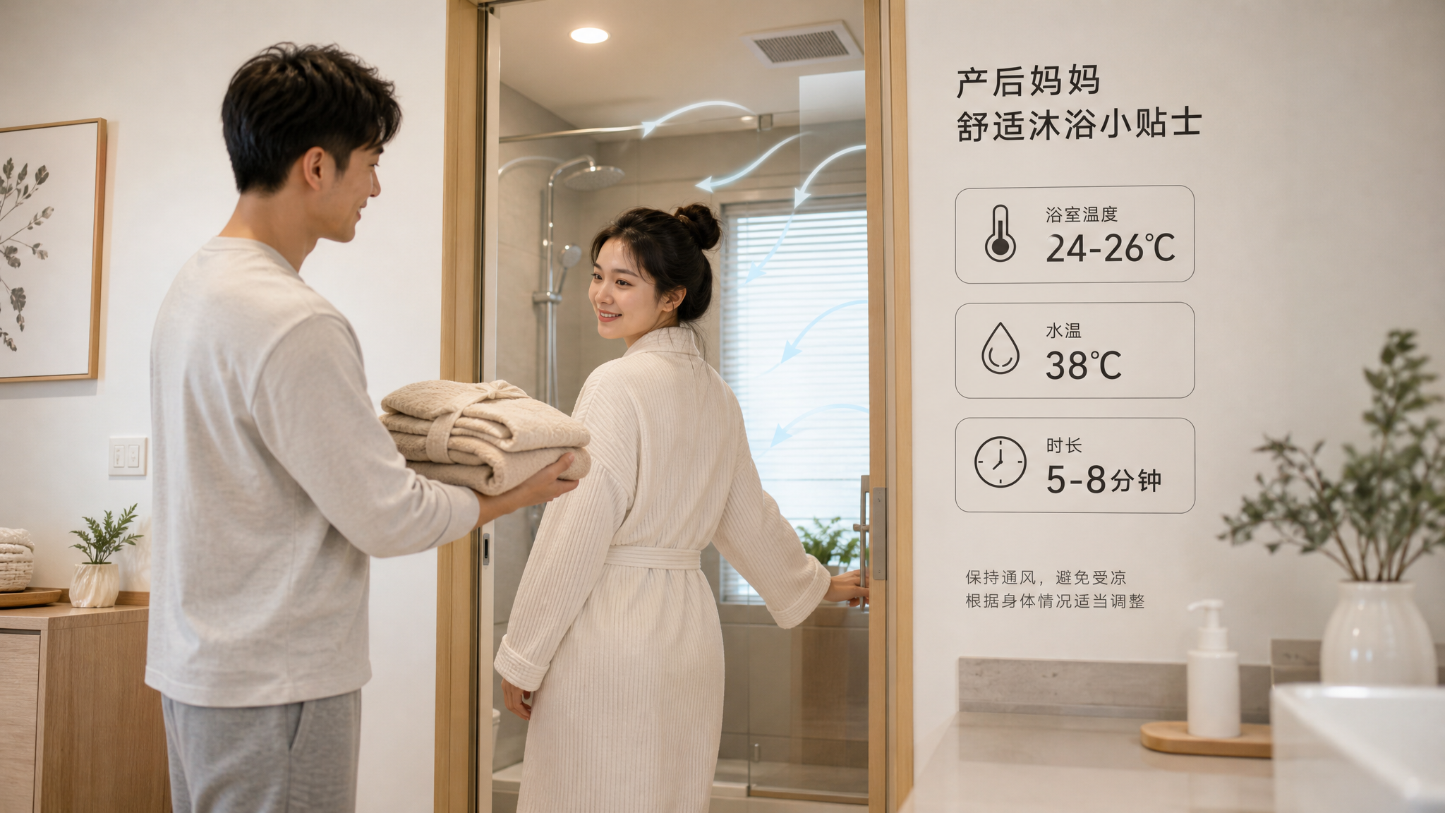 产后秋天洗澡怕受凉？10分钟无风恒温SOP照做就行