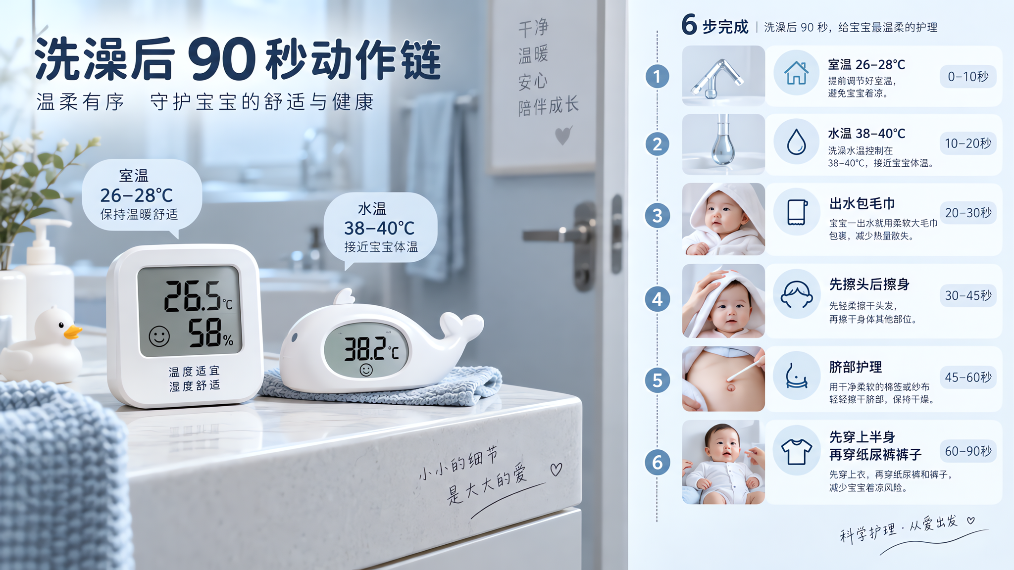 寒露降温后宝宝洗澡打喷嚏？用90秒动作链堵住“怪你开窗”