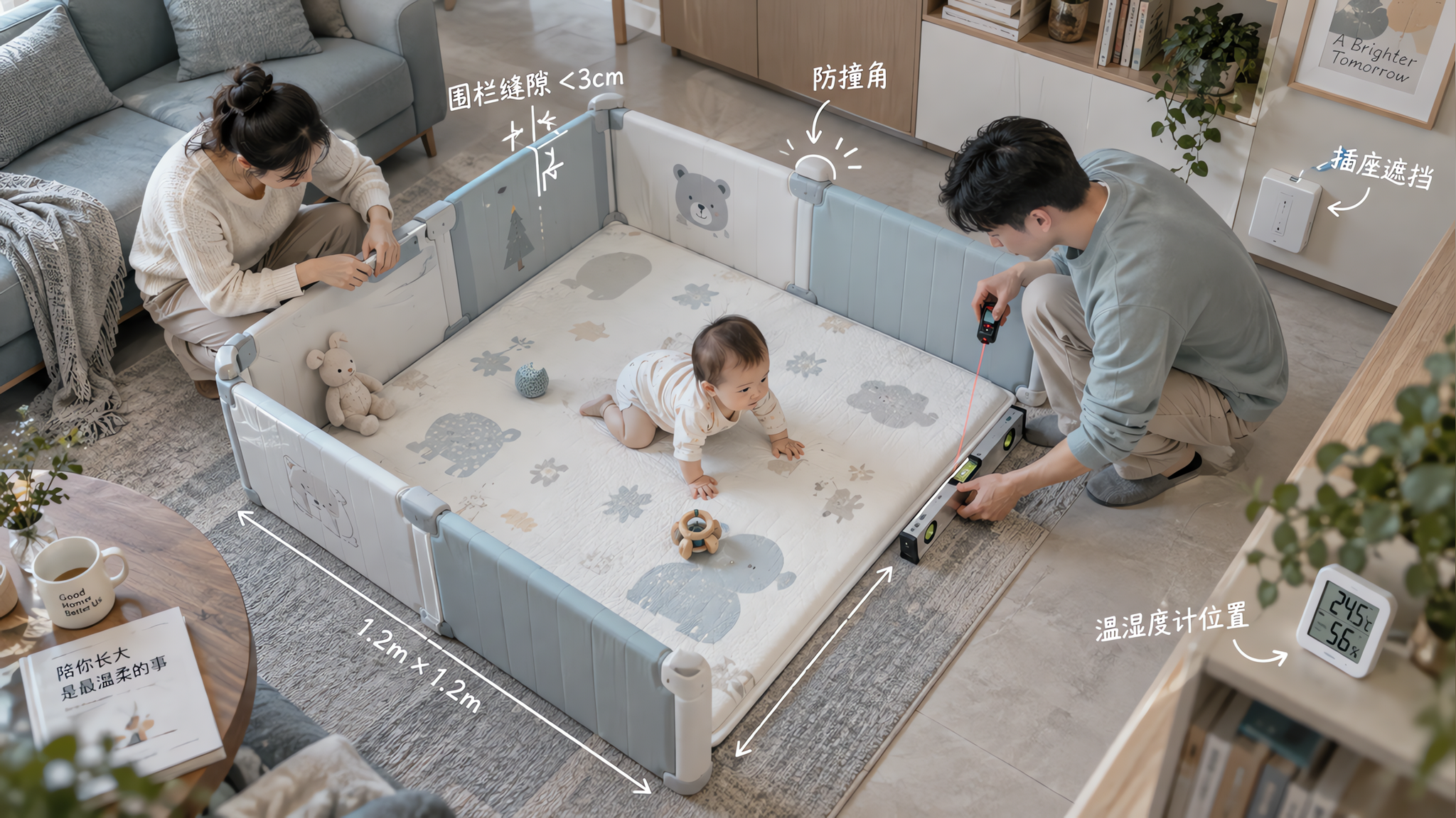 秋天宝宝不让下地爬？1.2米安全区这样搭