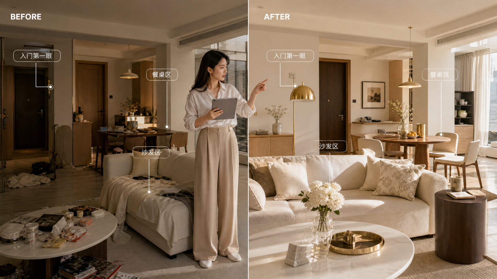 家里显灰显旧？用「一眼三点」+3个高光就提气