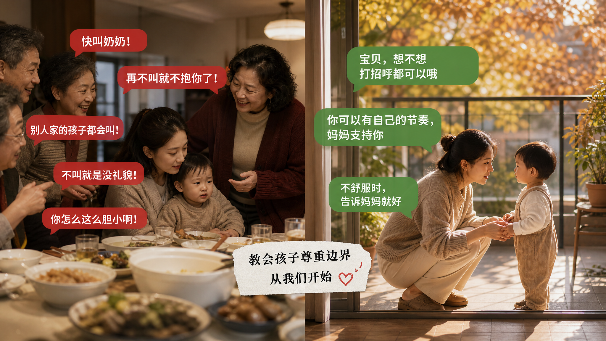 亲戚逼娃背诗唱歌？三句话守住表达主权