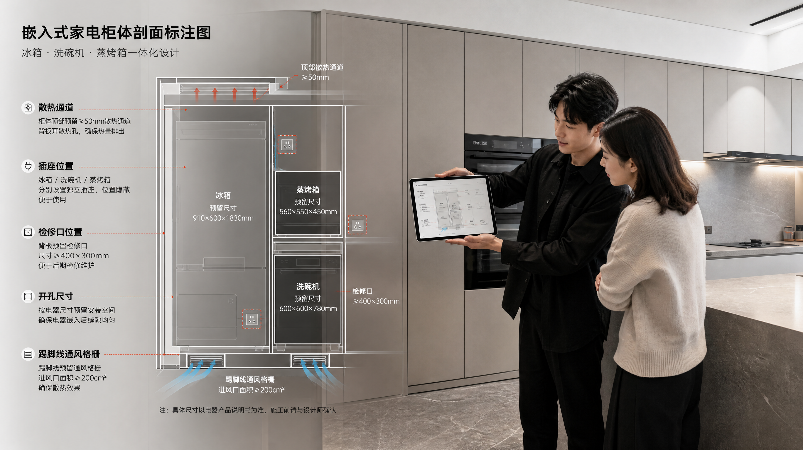 嵌入式家电翻车三件套：散热、电源、检修口